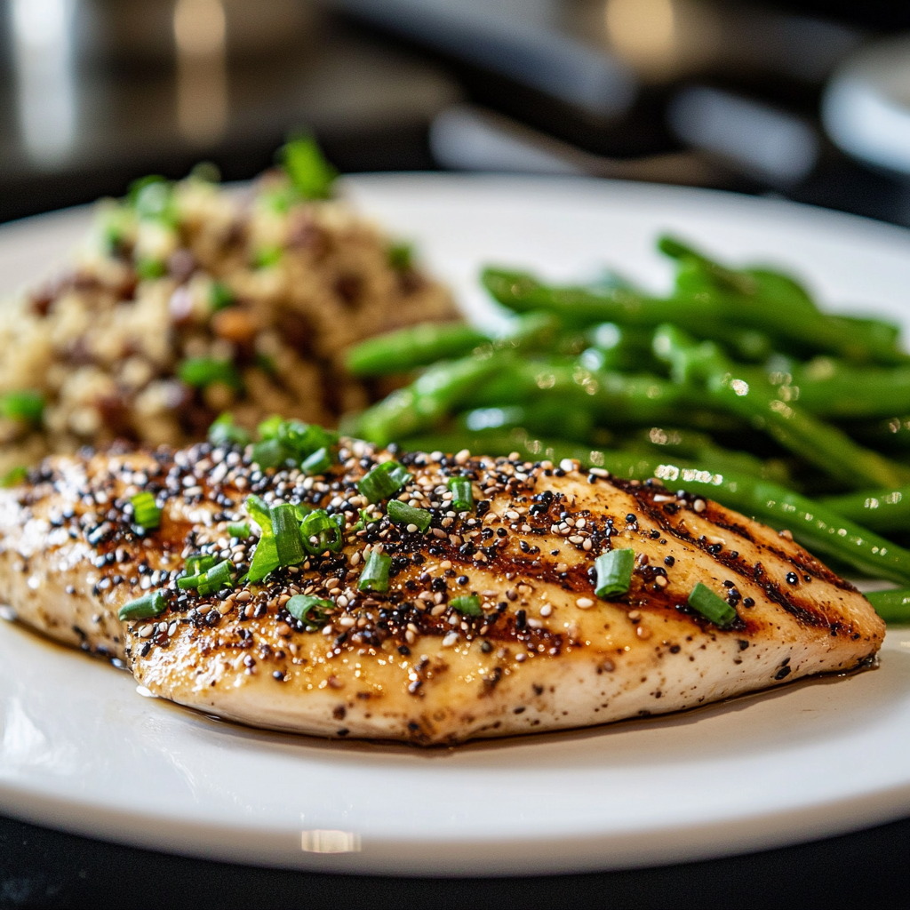 Balanced bariatric meal with seeds for weight loss.